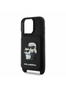 Karl Lagerfeld Karl Lagerfeld Saffiano Crossbody Popruh Karl and Choupette Kryt pre iPhone 16 Pro Black