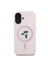Karl Lagerfeld Karl Lagerfeld Liquid Silicone Karl and Choupette MagSafe Zadný kryt pre iPhone 16 Pink