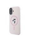 Karl Lagerfeld Karl Lagerfeld Liquid Silicone Karl and Choupette MagSafe Zadný kryt pre iPhone 16 Pink