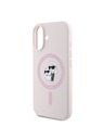 Karl Lagerfeld Karl Lagerfeld Liquid Silicone Karl and Choupette MagSafe Zadný kryt pre iPhone 16 Pink