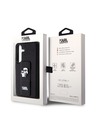 Karl Lagerfeld Karl Lagerfeld Saffiano Grip Stand Metal Logo Zadný kryt pre Samsung Galaxy S24 Black