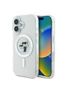 Karl Lagerfeld Karl Lagerfeld IML Glitter Karl and Choupette MagSafe Zadný kryt pre iPhone 16 Transparent