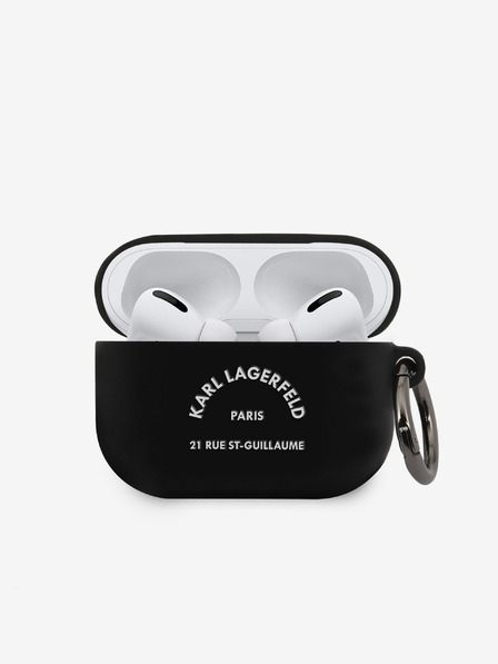 Karl Lagerfeld Rue St Guillaume Silikónový obal pre Airpods Pro Black Karl Lagerfeld