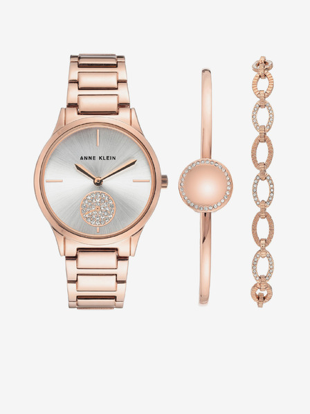 Anne Klein Sada hodiniek a náramkov vo zlatoružovej farbe Anne Klein