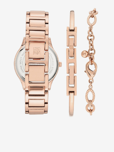 Anne Klein Sada hodiniek a náramkov vo zlatoružovej farbe Anne Klein