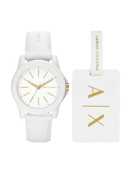 Armani Exchange Armani Exchange dámska darčeková sada hodiniek Lady Banks a remienka na batožinu AX7126
