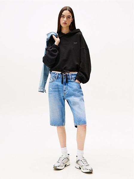 Tommy Jeans Dámska čierna mikina Crop 20314 Tommy jeans