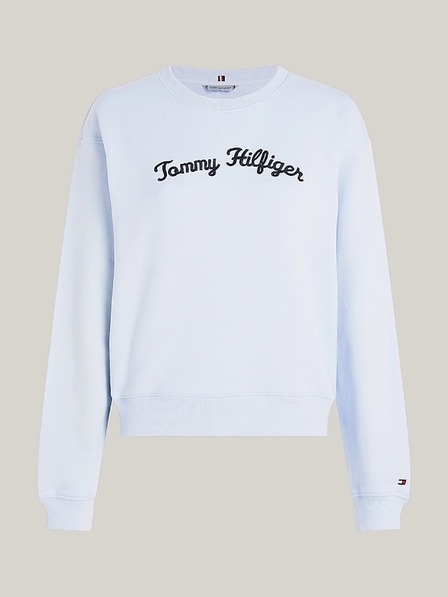 Tommy Hilfiger Dámsky svetlo modrý vintage sveter Tommy Hilfiger