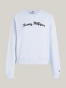 Tommy Hilfiger Dámsky svetlo modrý vintage sveter Tommy Hilfiger