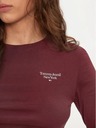 Tommy Jeans Dámske bordové tričko Tommy Jeans Deep Rouge