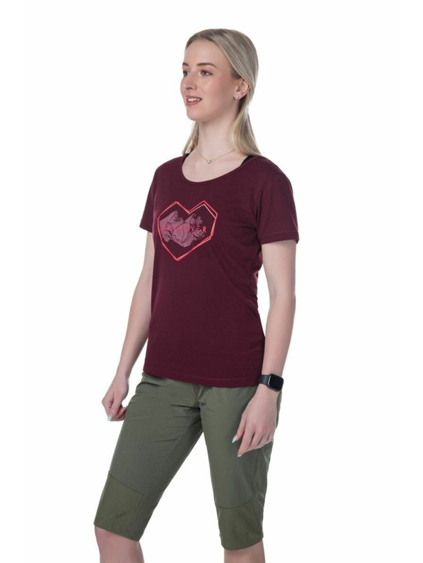Kilpi Vínové dámske tričko s potlačou Kilpi Garove