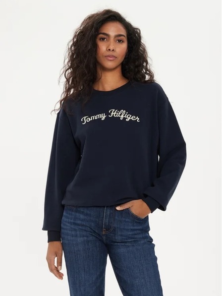 Tommy Hilfiger Dámsky tmavomodrý vintage sveter Tommy Hilfiger
