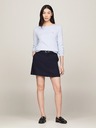 Tommy Hilfiger Dámsky svetlemodrý jemne pletený sveter s lodičkovým výstrihom Tommy Hilfiger