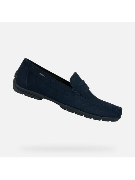Geox Tmavosivé pánske mokasíny Geox Moner 2Fit