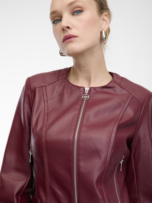 Orsay Vínová dámska koženková bunda ORSAY