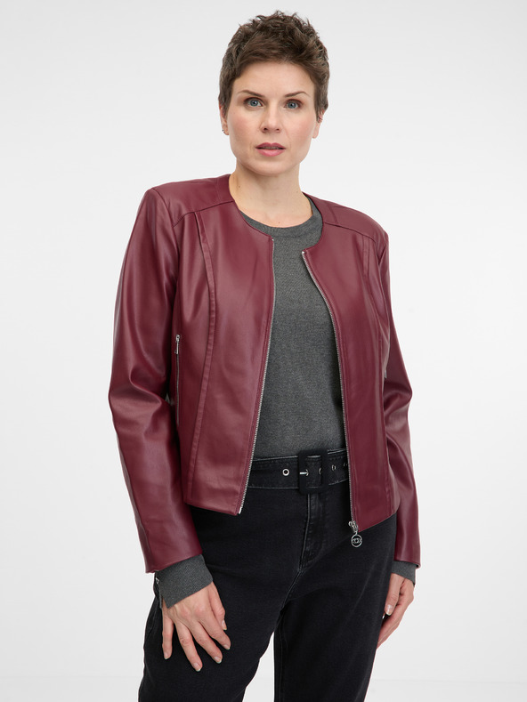 Orsay Vínová dámska koženková bunda ORSAY