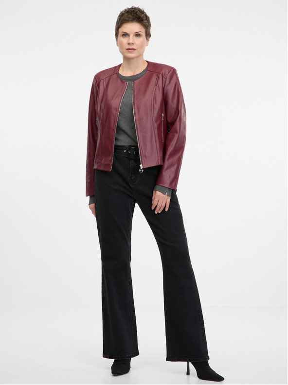 Orsay Vínová dámska koženková bunda ORSAY