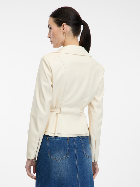 Orsay Krémová dámska koženková bunda ORSAY