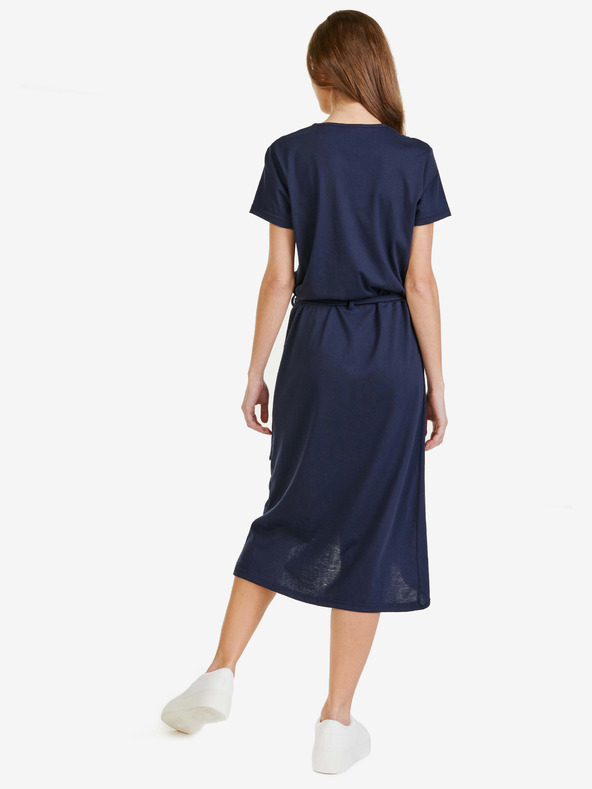 Sam 73 Tmavo modré dámske midi šaty SAM 73 Gaia