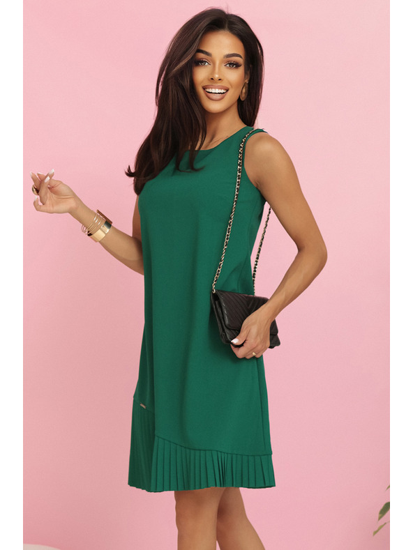 numoco Šaty KARINE s asymetrickým záhybom