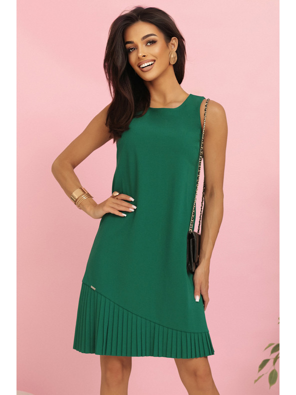 numoco Šaty KARINE s asymetrickým záhybom