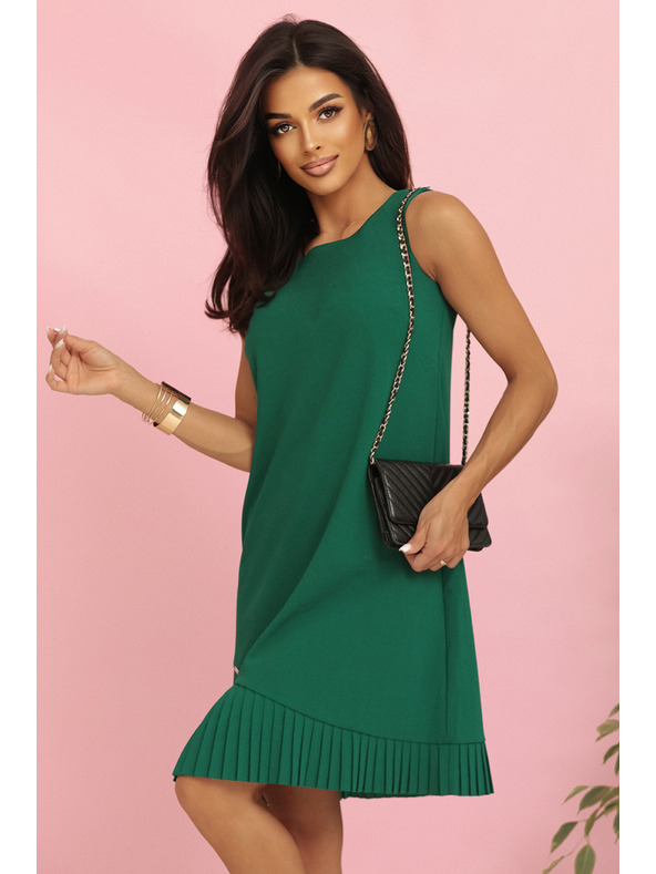 numoco Šaty KARINE s asymetrickým záhybom