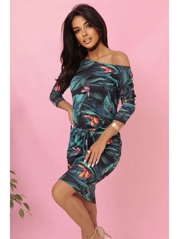 numoco Športové šaty s vreckami a zaväzovaním