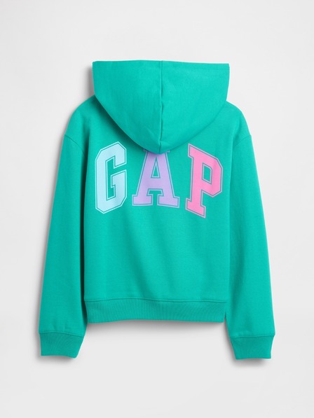 GAP Detská mikina s logom a fleece GAP