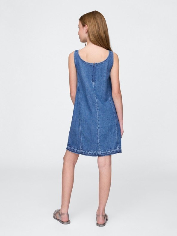 GAP Detské džínsové šaty UltraSoft Americana GAP