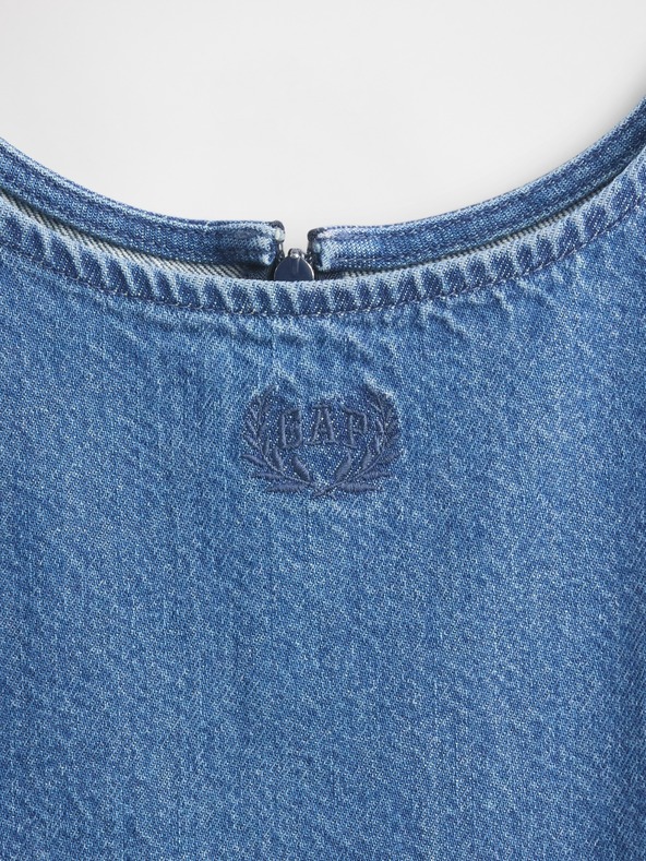 GAP Detské džínsové šaty UltraSoft Americana GAP