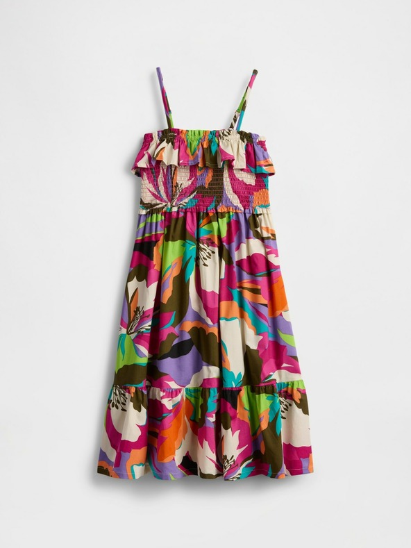 GAP Detské šaty s volánmi GAP