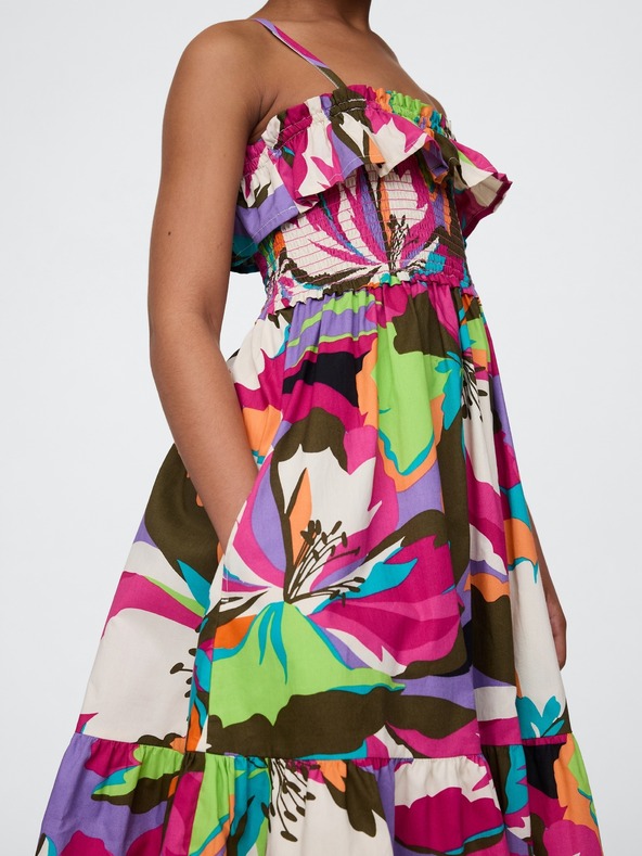 GAP Detské šaty s volánmi GAP