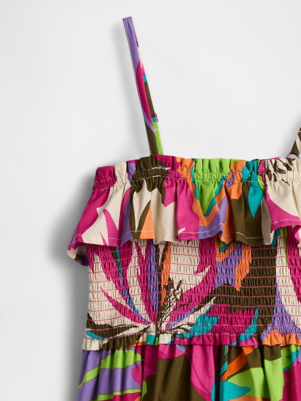 GAP Detské šaty s volánmi GAP