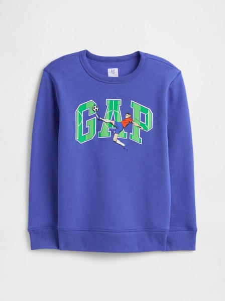 GAP Detská mikina s logom a fleece GAP