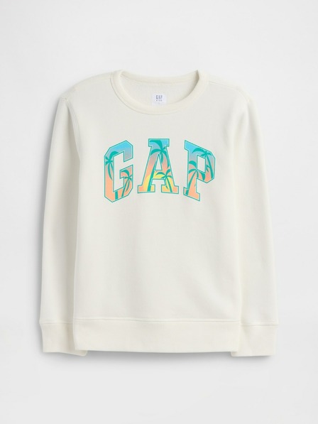 GAP Detská mikina s logom a fleece GAP