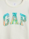 GAP Detská mikina s logom a fleece GAP
