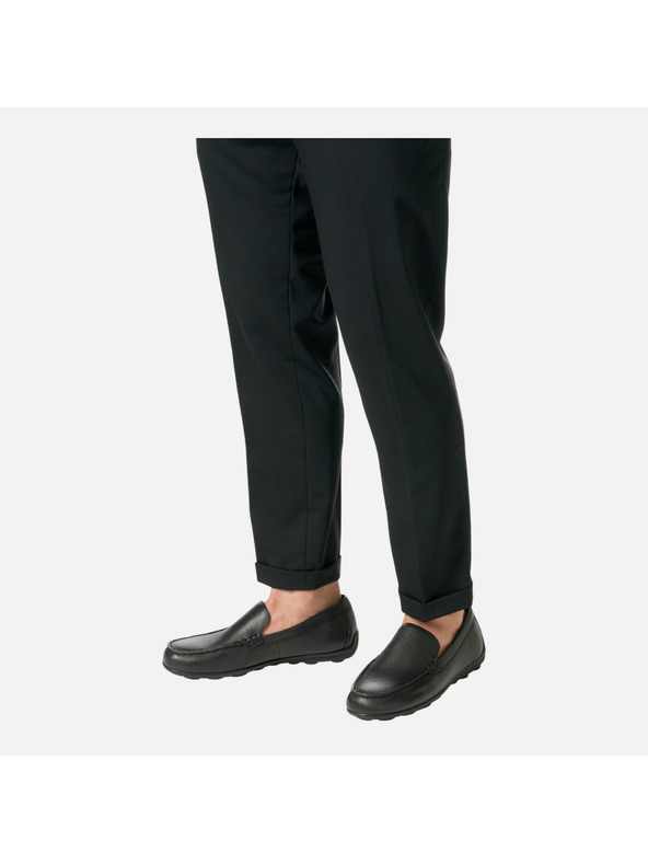 Geox Čierne pánske mokasíny Geox Spherica EC16