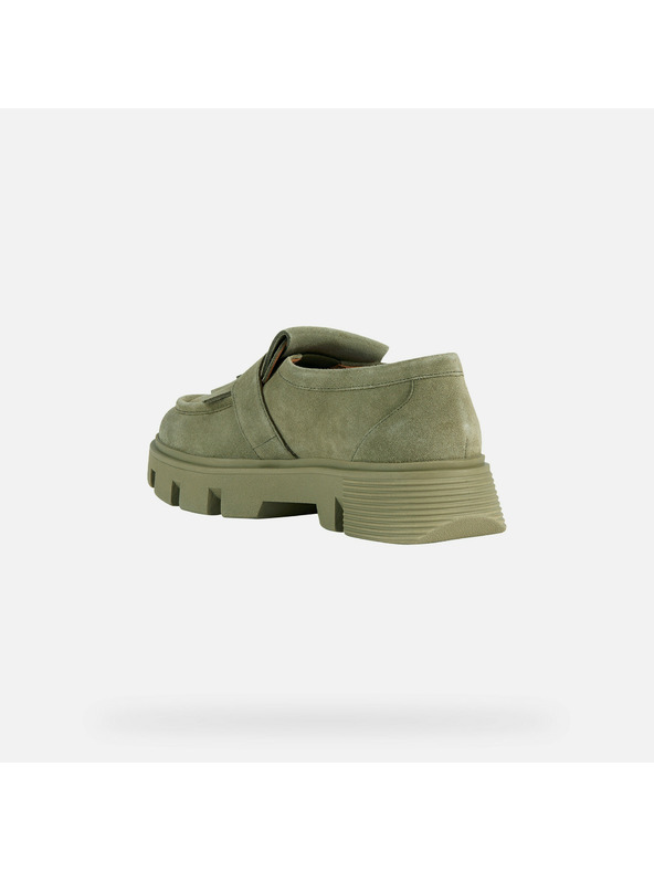 Geox Svetlozelené dámske mokasíny Geox Vilde