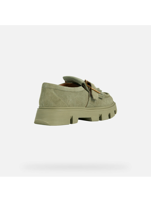 Geox Svetlozelené dámske mokasíny Geox Vilde