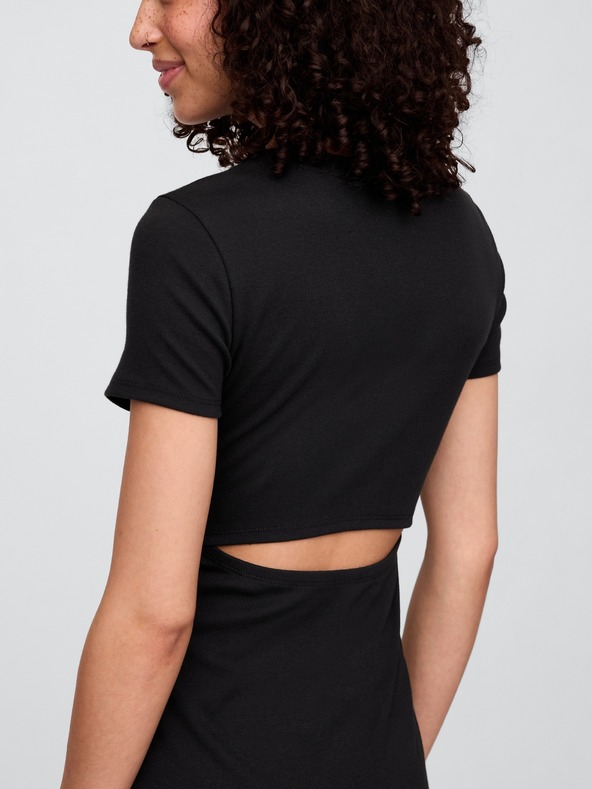 GAP Úpletové midi šaty s výrezmi GAP