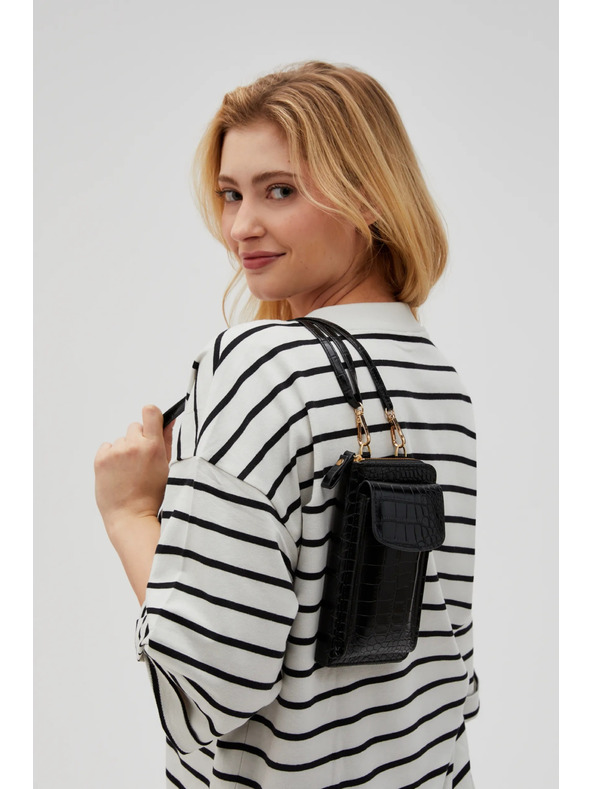 Moodo Čierny obal na telefón cez rameno