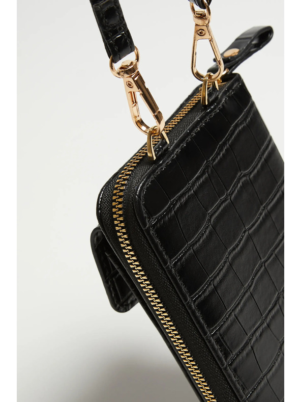 Moodo Čierny obal na telefón cez rameno