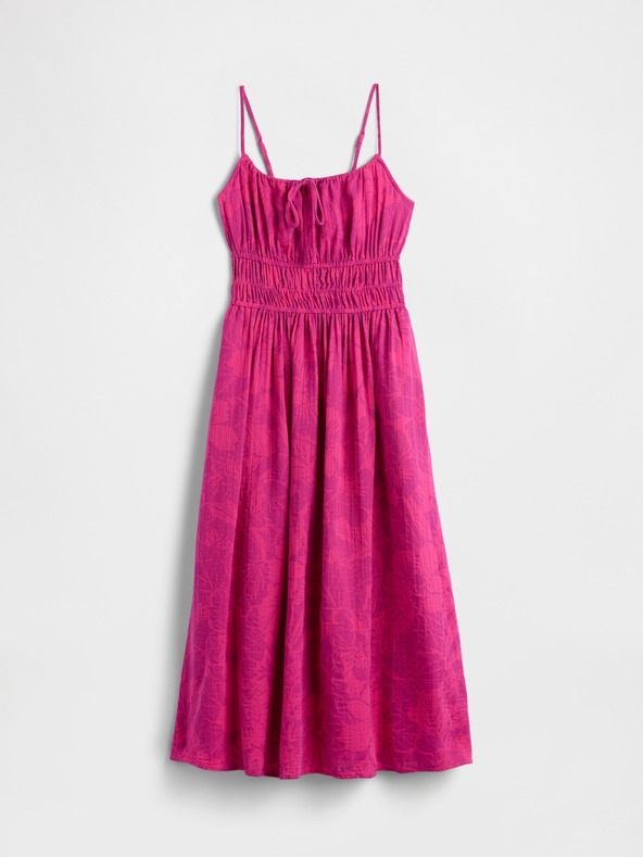 GAP Mušelínové maxi šaty s vreckami GAP