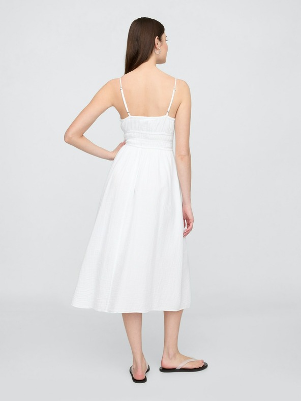 GAP Mušelínové maxi šaty s vreckami GAP