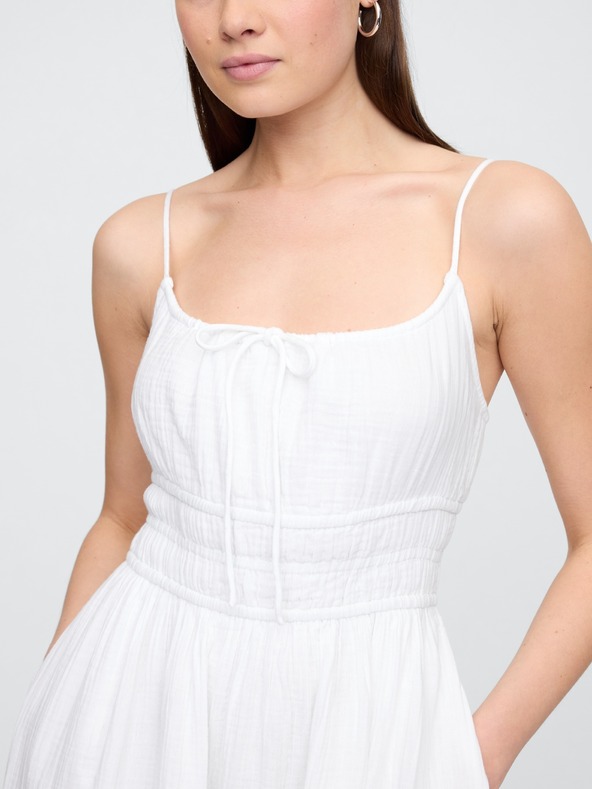 GAP Mušelínové maxi šaty s vreckami GAP