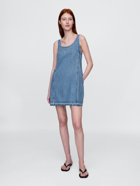 GAP Džínsové mini šaty UltraSoft Americana GAP