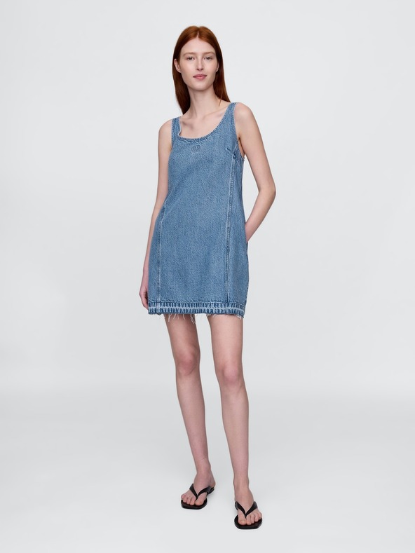 GAP Džínsové mini šaty UltraSoft Americana GAP