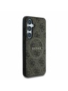 Guess Guess PU Leather 4G Colored Ring MagSafe Zadný Kryt pre Samsung Galaxy S25 Brown