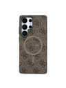 Guess Guess PU Leather 4G Colored Ring MagSafe Zadný Kryt pre Samsung Galaxy S25 Ultra Brown