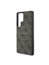 Guess Guess PU Leather 4G Colored Ring MagSafe Zadný Kryt pre Samsung Galaxy S25 Ultra Brown
